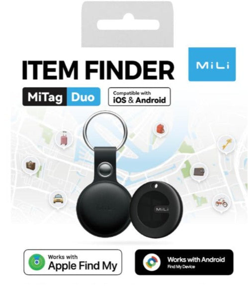 Mi Tag Duo Leather Case Tracker Single Black HD-P16DB1
