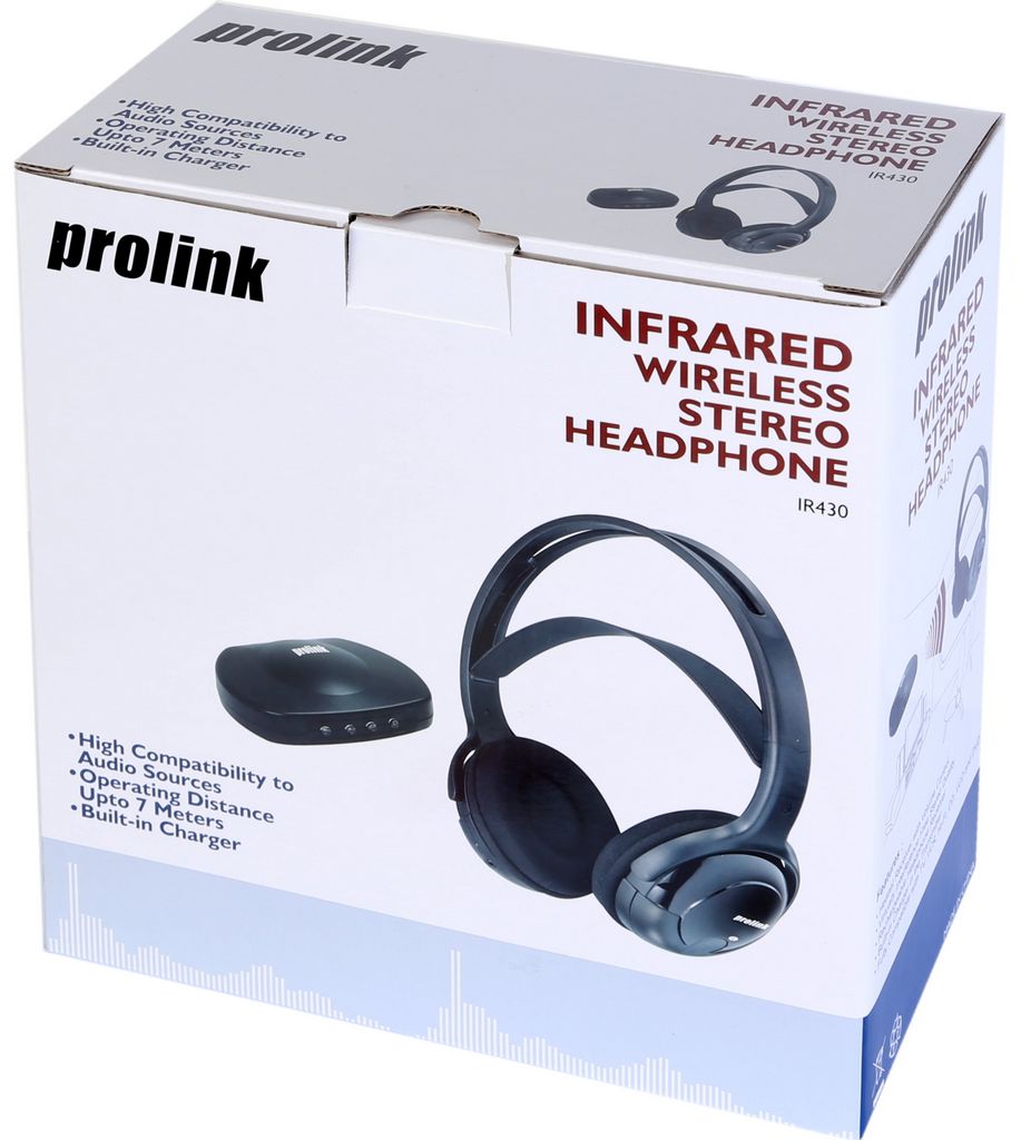 Headphones Prolink Cordless Headphones Infrared IR430