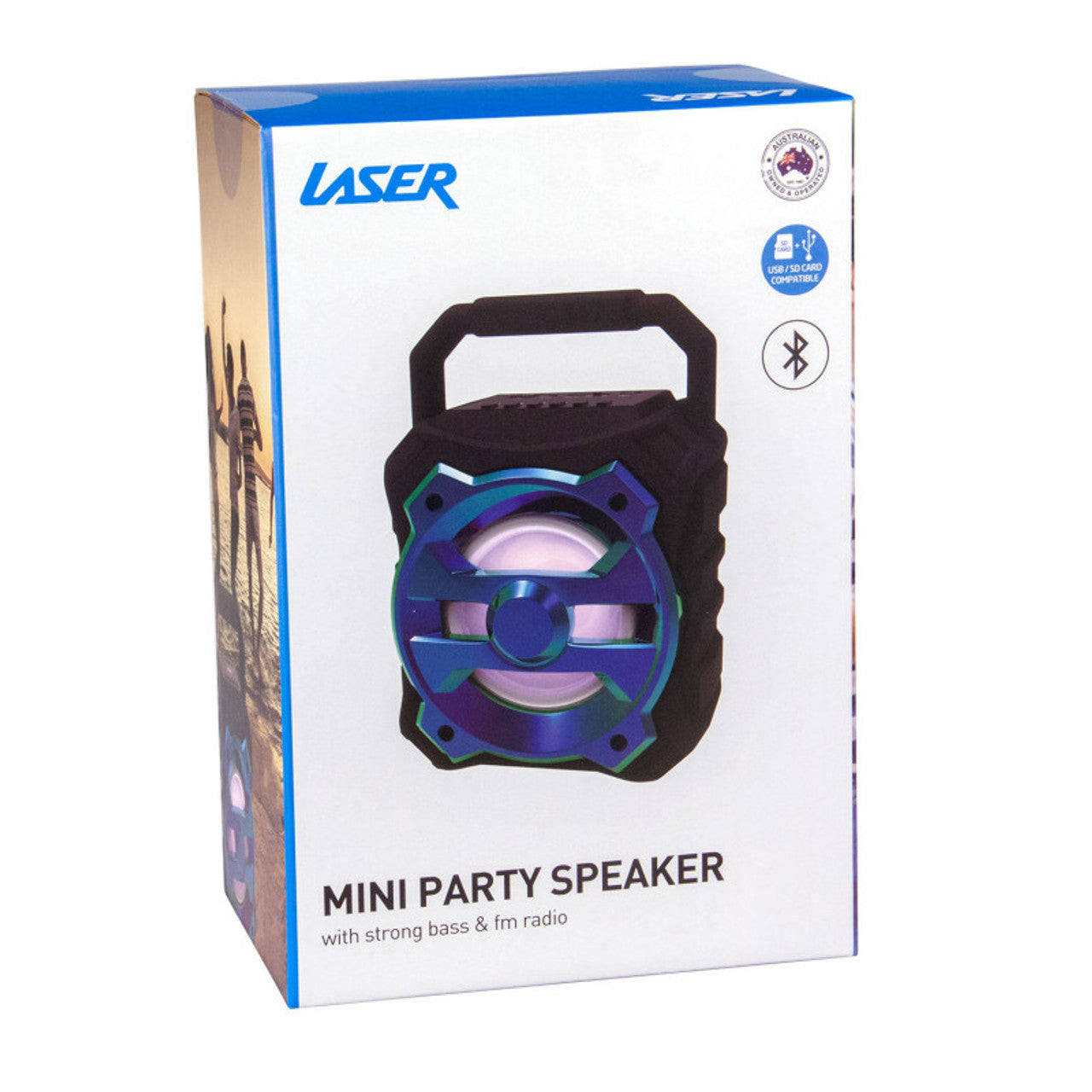 LASER Portable Bluetooth Speaker With FM Radio & USB SPK-BT660BLU