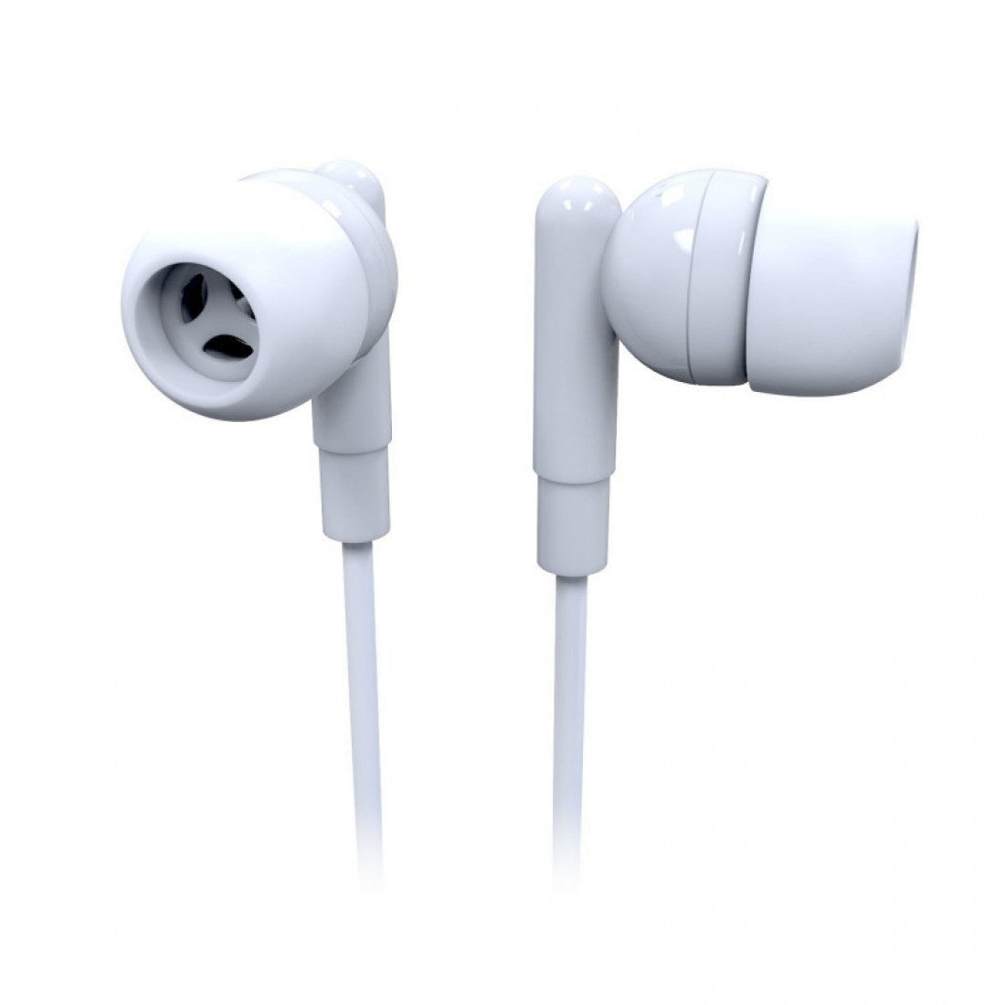 Headphones LASER Earphones Headphones with Mic - Elegant White AO-EB40M-WHT