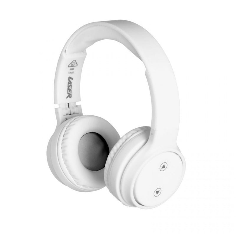 LASER Foldable Bluetooth Headphones With Mic White AO-HEADB18-W