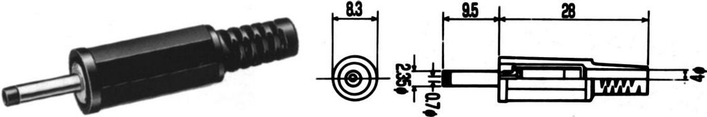 Plug 0.7mm Dc Line Solder MP201