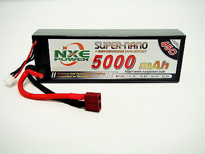 Battery NXE 7.4v 5000mah 45c LIPO Deans NXE5000HC452