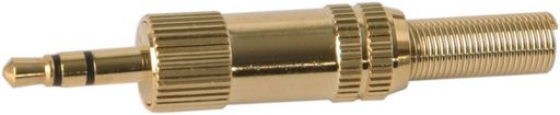Plug 3.5mm Stereo Gold P122