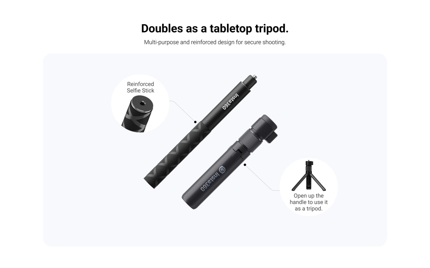 Insta Bullet Time Bundle 114cm Selfie Stick Tabletop Tripod INSTA-BUNDLE