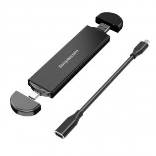 Simplecom SE522 NVMe / SATA M.2 SSD to USB 3.2 Gen 2 Dual USB Connector Enclosure HXSI-SE522