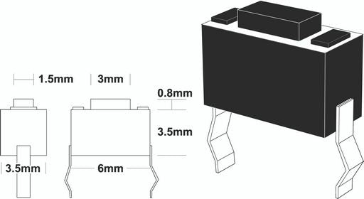 Switch Micro 0.8mm Tactile SW520