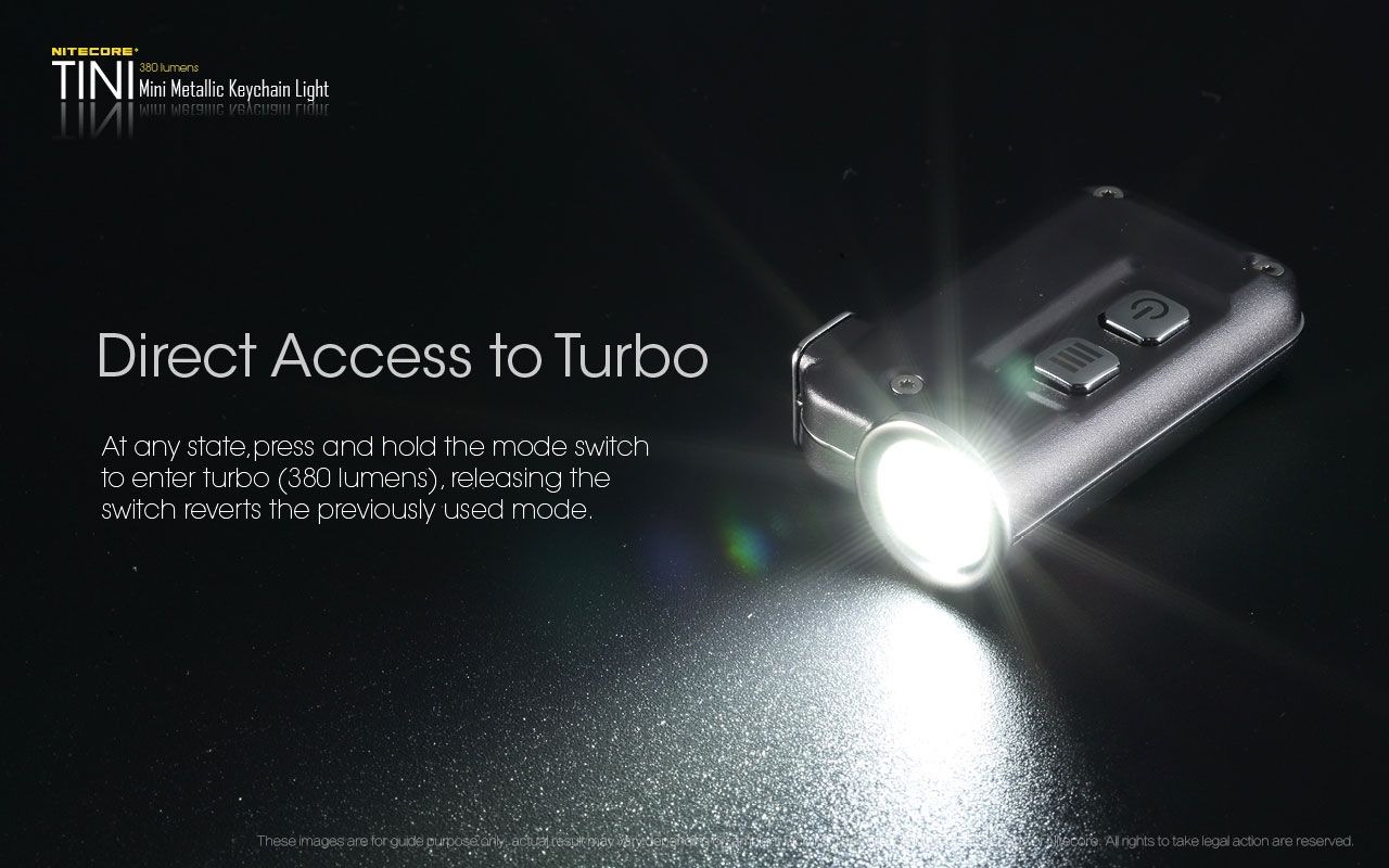 Nitecore 380 Lumen Usb Rechargeable Led Keychain Flashlight TINI