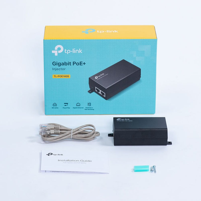 TP-LINK Power Over Ethernet PoE+ Injector, Wall Mountable with 2 Gigabit Ports NWTL-POE160S