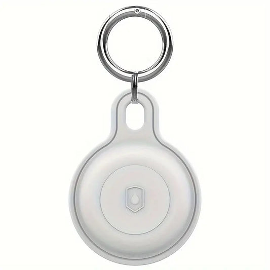 Airtag Case - Enclosed Waterproof Silicone With Keyring White UT57364W