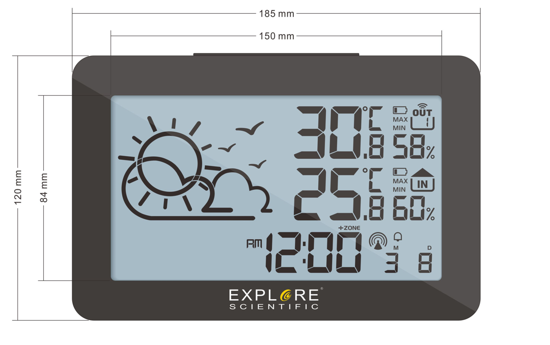 Explore Scientific Weather Station Temp Humidity 119639 WSH4002