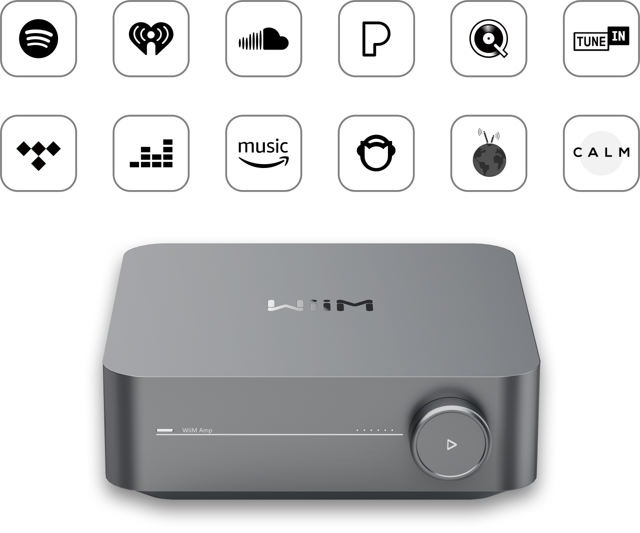 Wiim 2x60w Stereo Streaming Amplifier Hi Res Airplay2 Chromecast Hdmi WiiM-AMP-SG