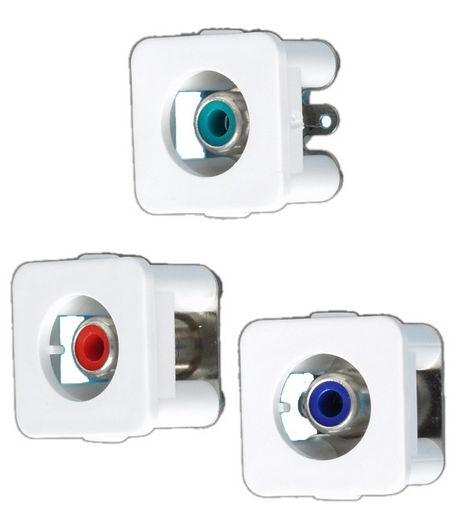 Wall Plate Socket RCA Insert R/G/B WPI33