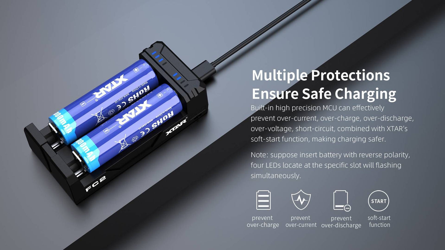Xtar Battery Charger Li-ion Dual Channel FC2