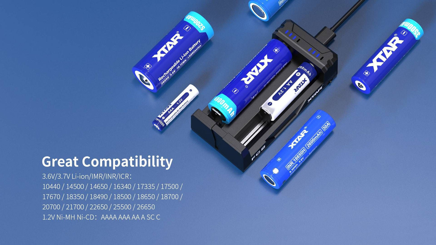 Xtar Battery Charger Li-ion Dual Channel FC2