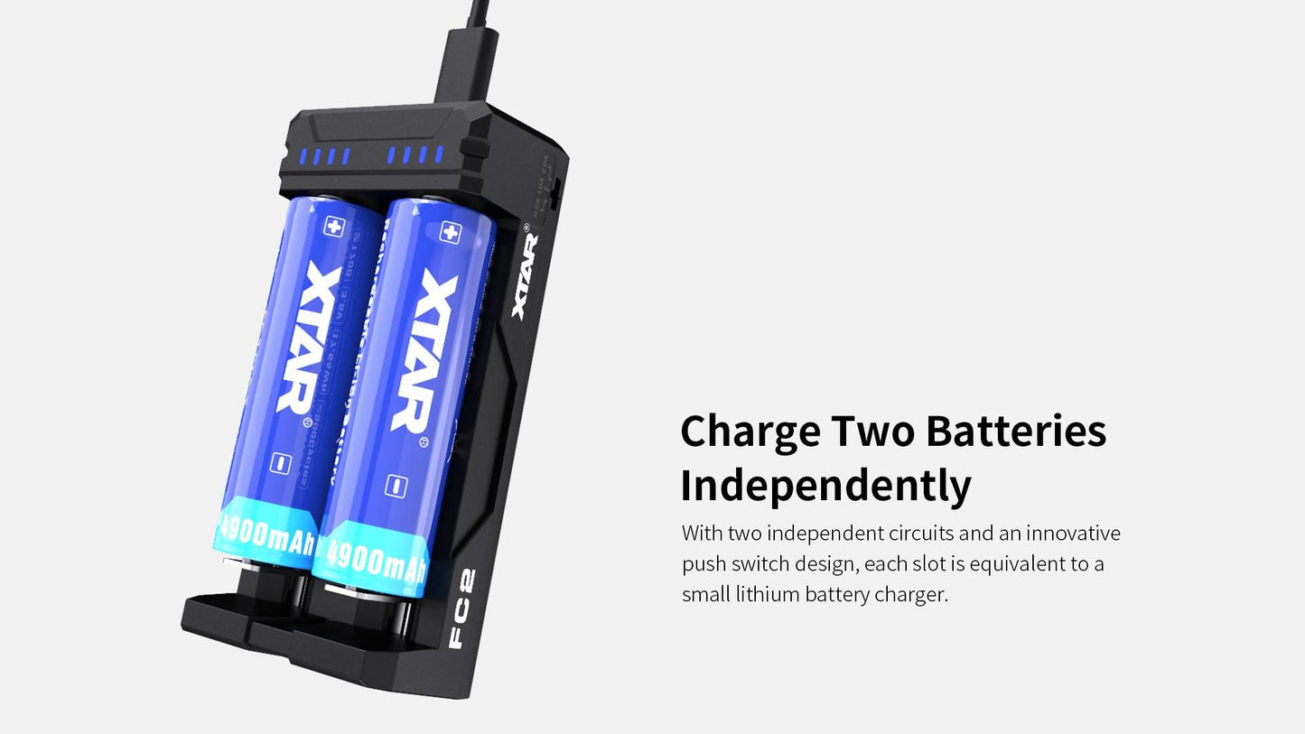 Xtar Battery Charger Li-ion Dual Channel FC2