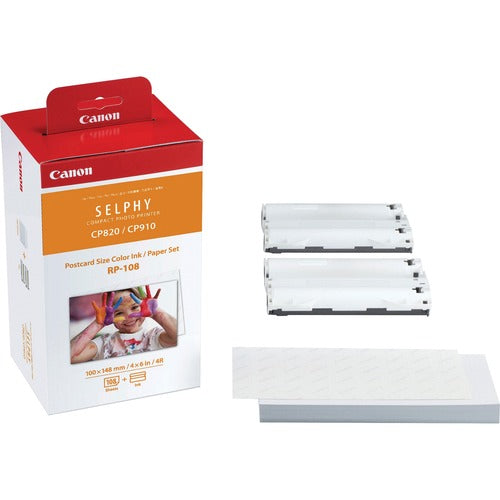 Canon RP108 - RP108 Ink and Paper Pack, Postcard Size 6x4  (2779421)