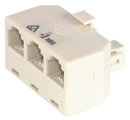 Modular Triple Adaptor RJ12 6/4/C YT6057