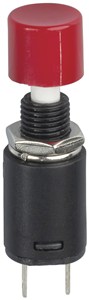 Switch Push Button SPST Red Momentary Round SP0702