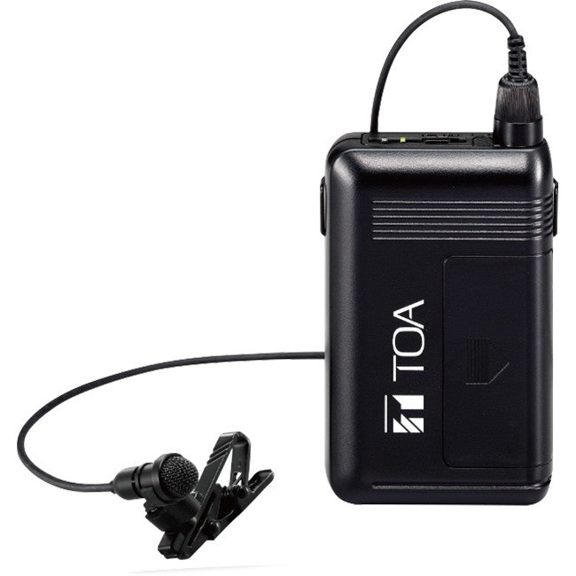 TOA Wireless Mic Kit 64 Channel Belt Pack Kit with Uni-directional Tie Clip Microphone WT5800PTU
