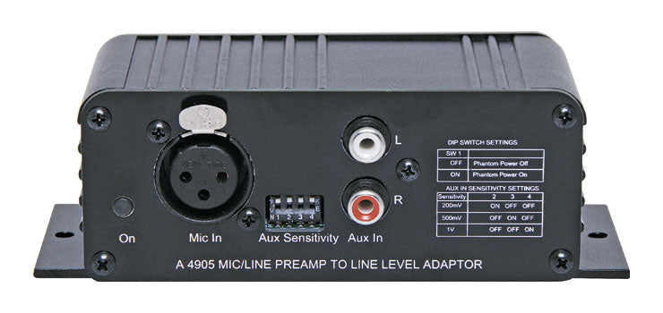 Mic/Line Pre-Amplifier to Line Level Out Converter A4905