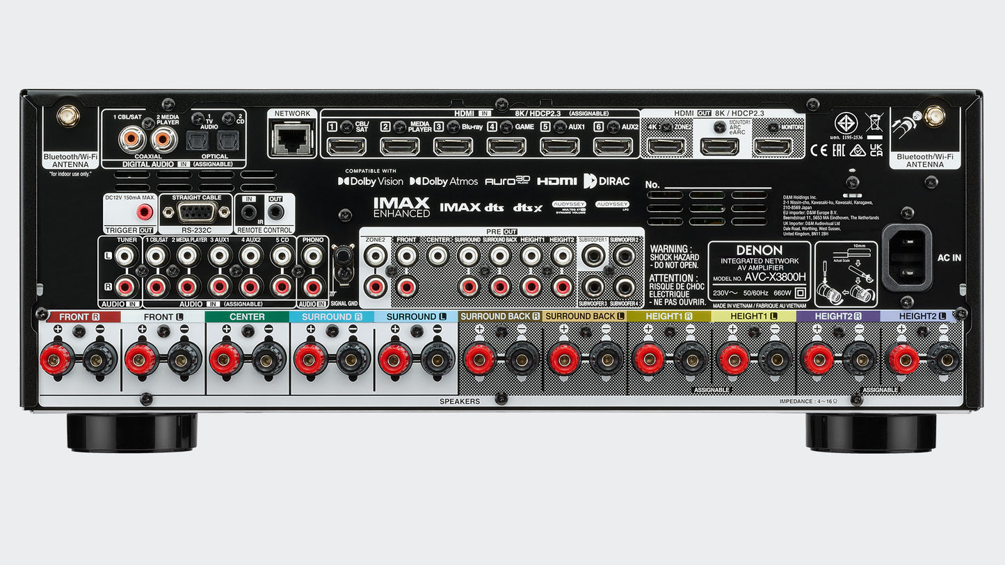 Denon AVC-X3800H 8K 9.4 Channel Receiver AVCX3800H