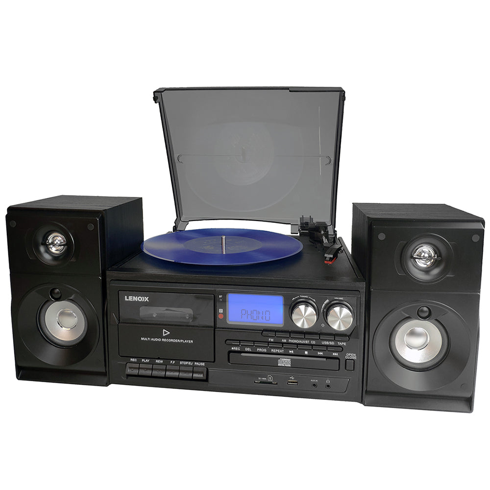 Lenoxx CD114 Home Entertainment System with Turntable and Cassette