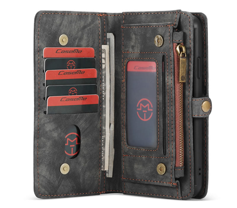 CaseMe iPhone 11 Pro Detachable 2-in-1 Zipper Wallet Case -Black IPH11PROP23BK