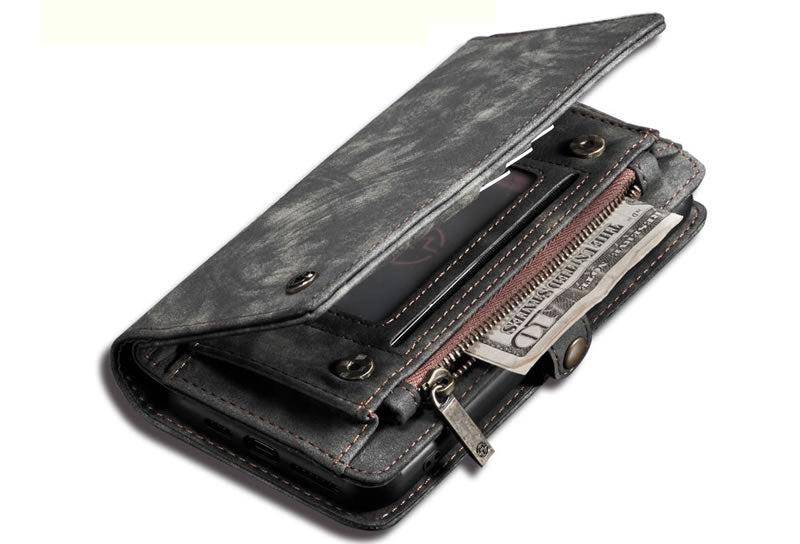 CaseMe iPhone 11 Pro Detachable 2-in-1 Zipper Wallet Case -Black IPH11PROP23BK