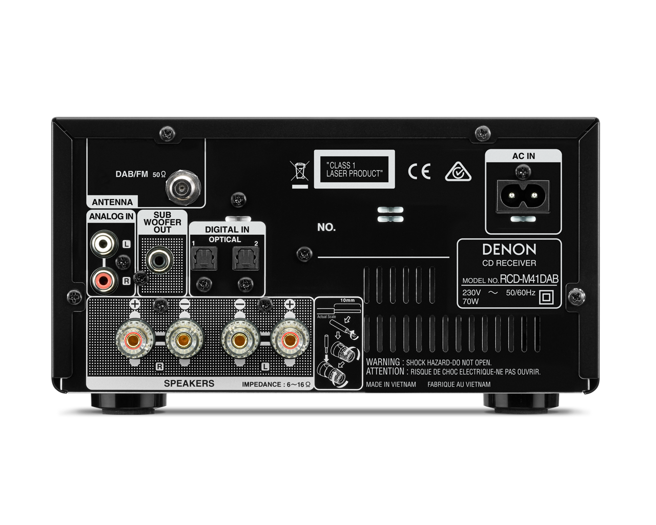 Denon RCD-M41DAB Micro HiFi CD Receiver with Bluetooth and FM/DAB/DAB+ Tuner RCD-M41DAB