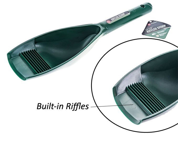 Riffled Prospector's 12.5" Scoop - Green SQ1635153