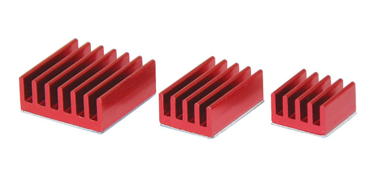 Red Heatsink Set for Raspberry Pi