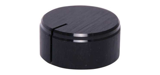 29mm Aluminium Black 1/4" Shaft Grub Screw Knob