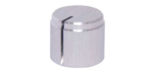 18mm Brushed Aluminium 1/4" Shaft Grub Screw Knob