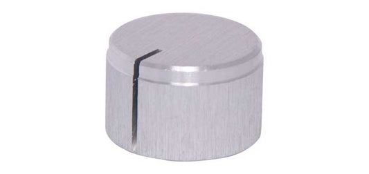 28mm Aluminium Silver 1/4" Shaft Grub Screw Knob