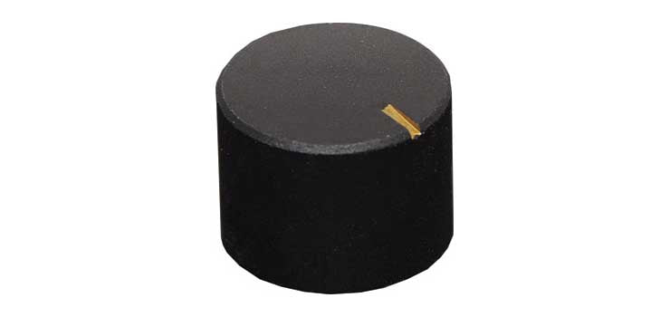 18mm Aluminium Black D Shaft Knob