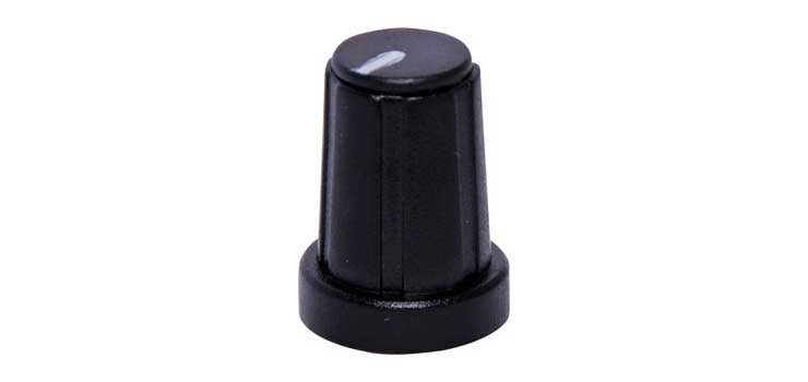 14mm Black 18T Spline PVC Knob
