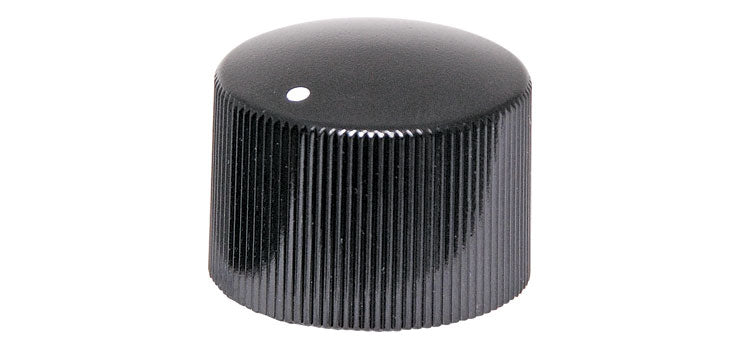 23mm 18T Spline Black PVC Knob