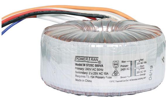 25 + 25 500VA Toroidal Transformer