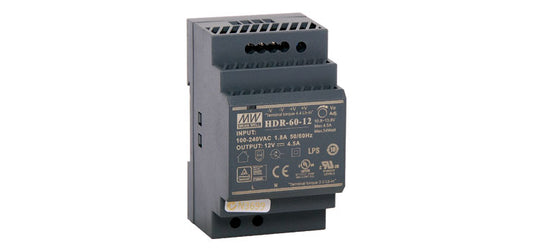 HDR-60-12 60W 12VDC 4.5A DIN Rail Switchmode Power Supply