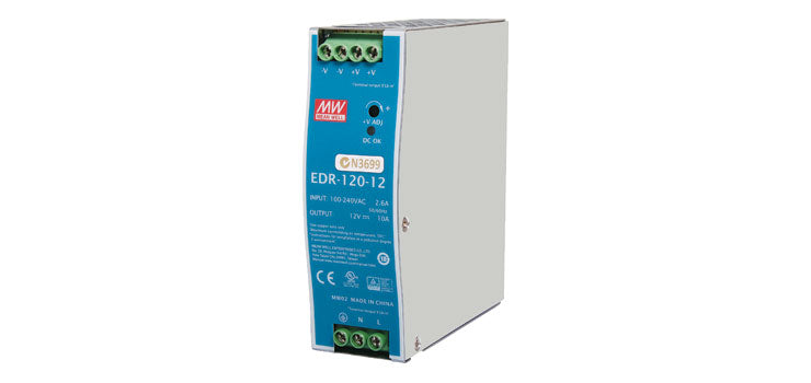 EDR-120-12 120W 12VDC 10A DIN Rail Switchmode Power Supply