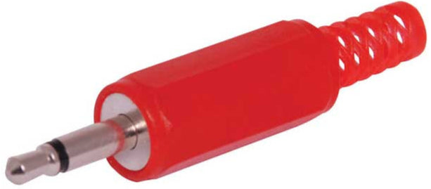 3.5mm Mono Red Jack Plug
