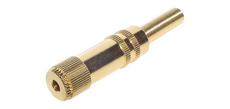 3.5mm Stereo TRRS Gold Metal Jack Socket