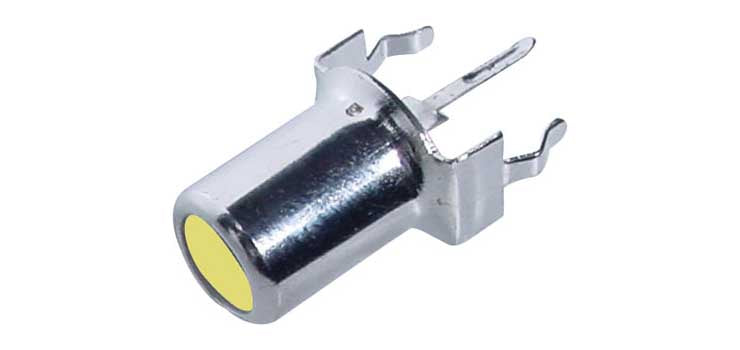 Yellow PCB Mount Vertical RCA Socket
