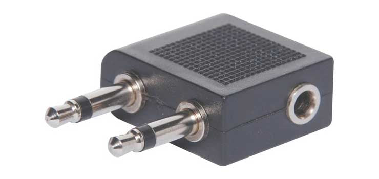 2 x 3.5mm Mono Plug to 3.5mm Stereo Socket Adapter