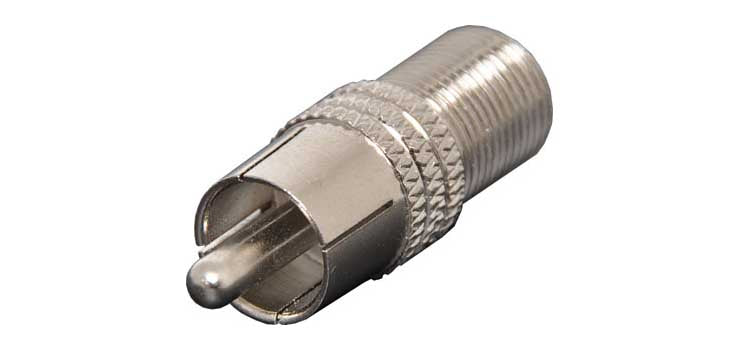RCA Male to F Connector Female Adapter