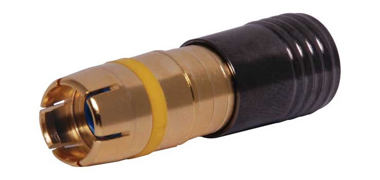Yellow RG6 Compression Crimp RCA