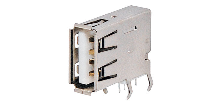 Type A 90 Deg. Vertical PCB Mount USB 2.0