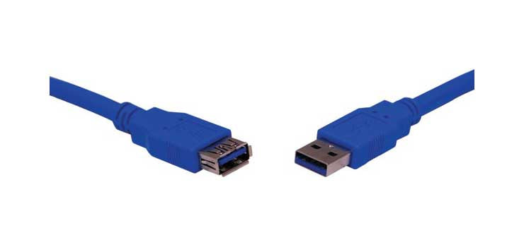 2m A Male to A Female USB 3.0 Cable