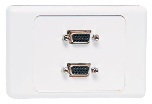 Dual VGA Wallplate Dual Cover - Fly Leads